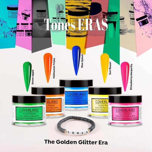 Tones Coverland Acrylic Nail Powder "Let's Go Party" - Limited Edition Acrylic Powder for Nail Design, Sculpting, and Masking Nail Bed Imperfections - Professional Acrylic Nail Supplies - (1.5 Oz)
