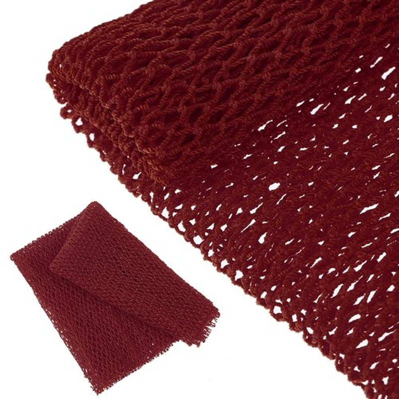 Geiserailie African Long Bathing Net Sponge Long Net Shower Body Scrubber Back Scrubber Skin Smoother Net Bathing Sponge for Daily Use or Stocking Stuffer (Wine Red)