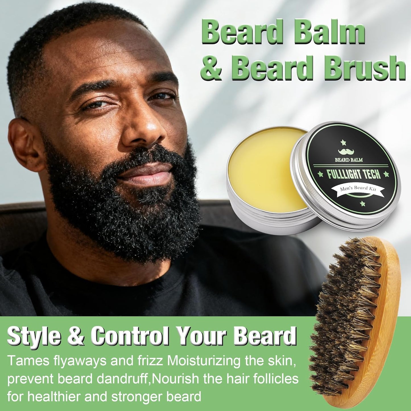 Beard Grooming Kit for Men - 3 Scented Oils, Shampoo & Balm | Perfect Dad Birthday Gift, Stocking Stuffer