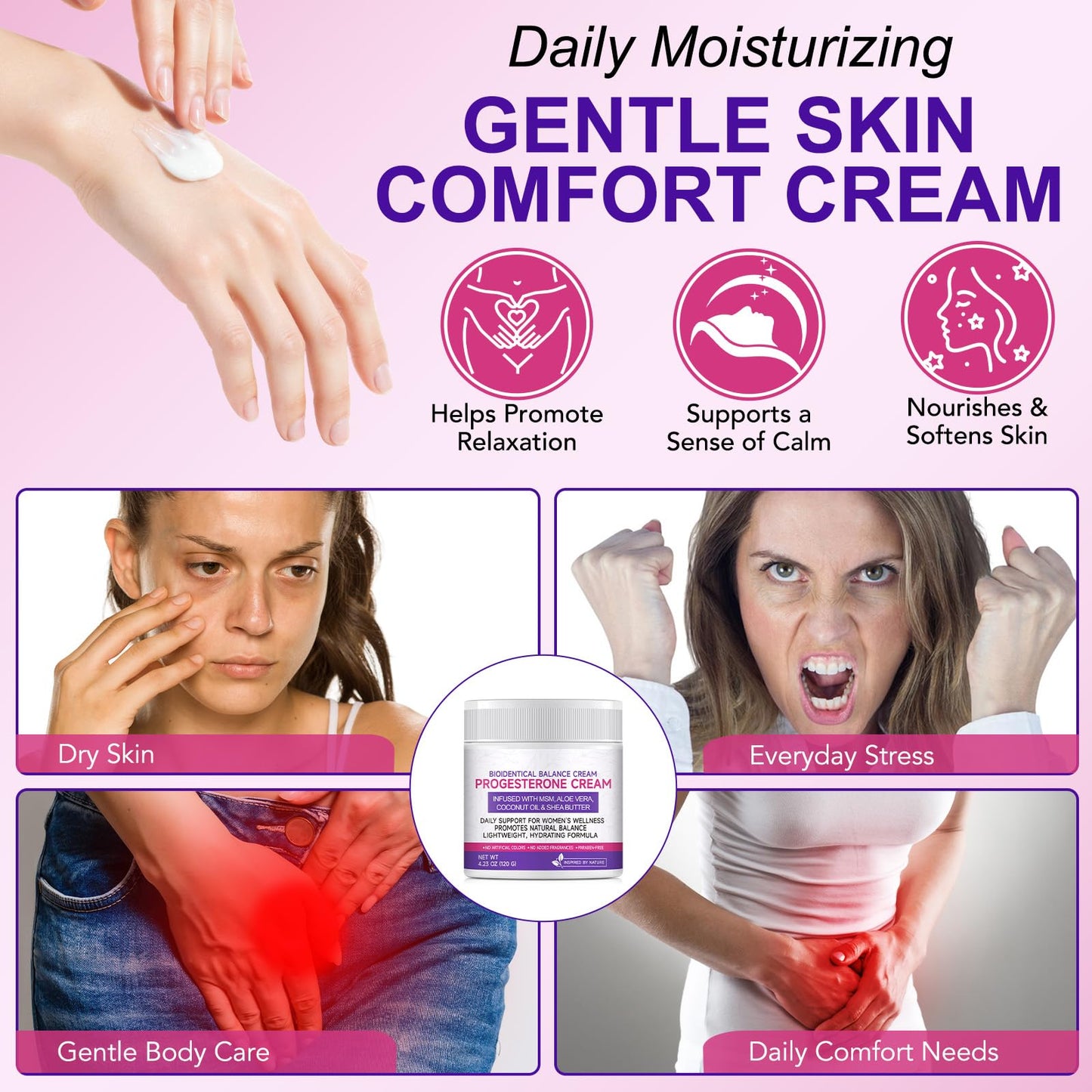 Buyourtaste Wild Yam Cream, Natural Wild Yam Cream for Hormone Balance, Support Perimenopause & Menopause Relief, Nourish The Skin, Daily Moisturiser for Women 4.23Oz (4.23 OZ (Pack of 1))