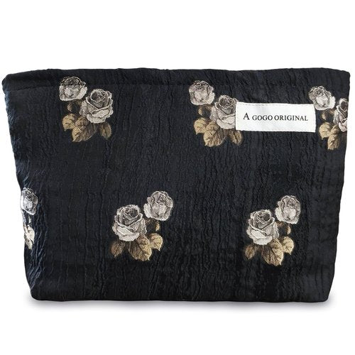 STARDW Aesthetic Makeup Bag for Women Travel Toiletry Bag Large Capacity Makeup Organizer Bag Floral Cosmetic Bags Zipper Pouch (Rose Vintage)