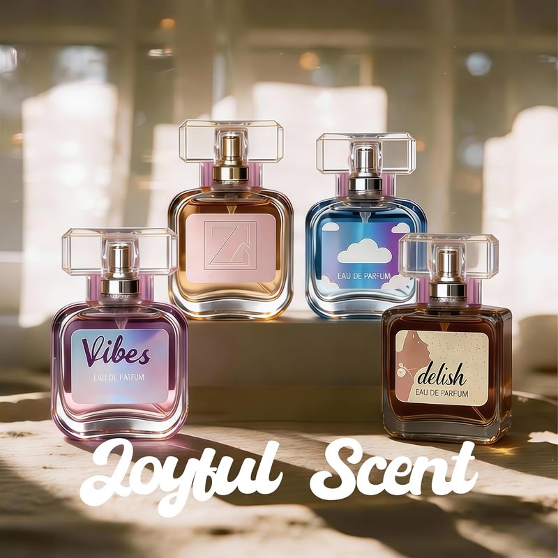Premium Women's Cologne-Style Perfume Set - 4 x 30ml Eau de Parfum Collection | Vibes Euphoria, Soft Cloud, Elixir & Delish