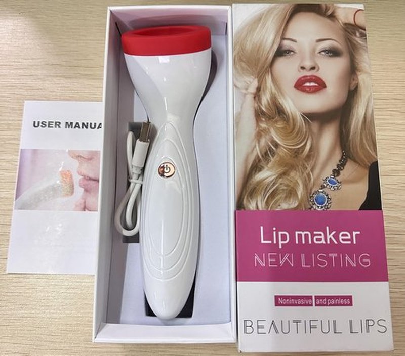 Lip Plumper Tool, Electric Lip Plumper, Lip Plumper Device, Lip Enhancer Plumper Tool, Lip Suction Plumper, Lips Lines, Lip Beauty Tool, Electric Lip Enhancer, 3.7V 450mAh(White)