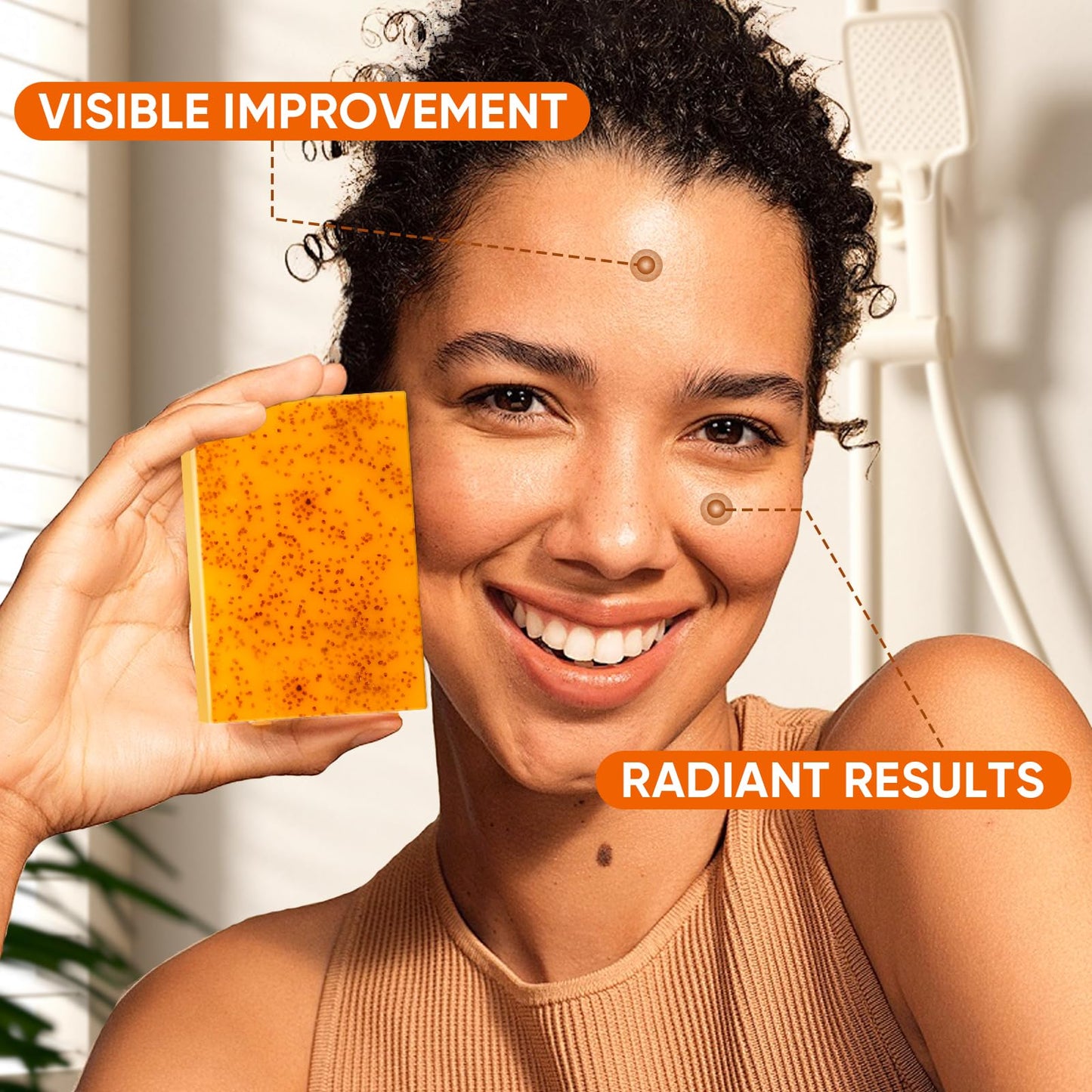 OAKDOLCHE 6 Pack Turmeric Kojic Acid Soap Bars - Infused with Retinol, Hydrolyzed Collagen, Vitamin E & Shea Butter, Gentle Care for Face, Body & Underarms, SLS Free, Suitable for Oily & Dry Skin,60g