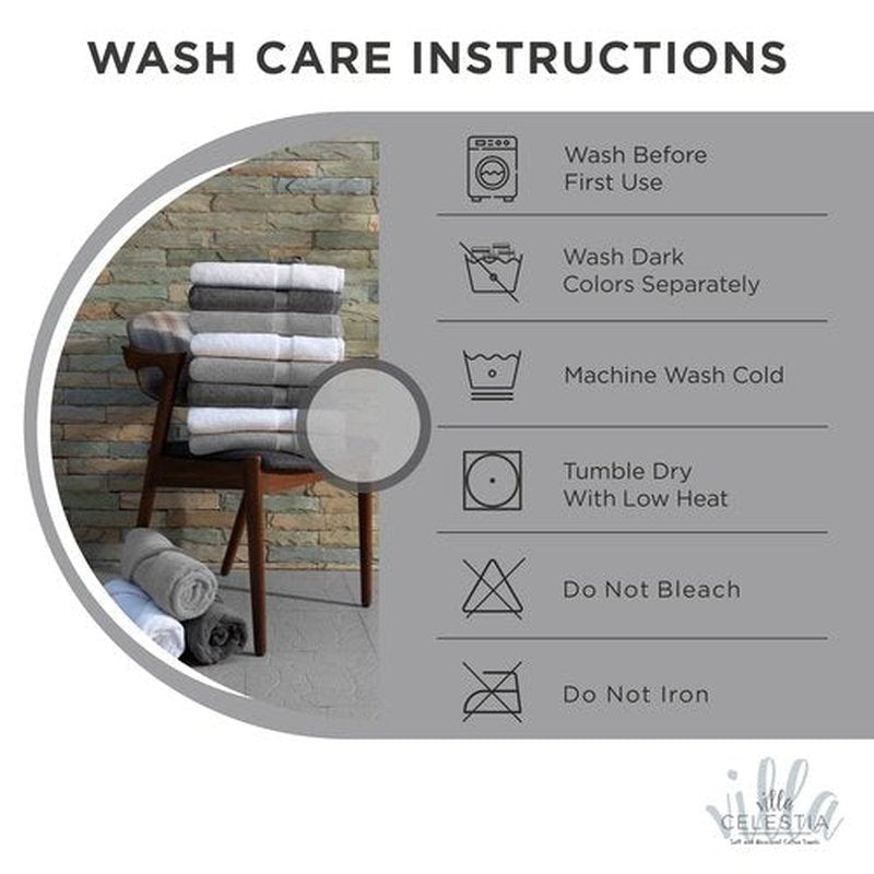 100% Combed Cotton Bathroom Towel Set of 8- 2 Bath Towels, 2 Hand Towels, 4 Wash Cloths, Sustainable, Soft, Highly Absorbent 8 Piece Cotton Bath Towel Set Ideal for Hotels, Spa, Bathroom, Dorm, White