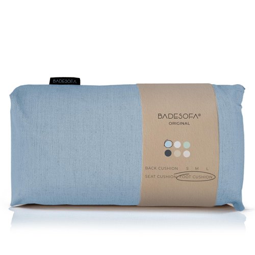 BADESOFA® Luxury Bath Tub Pillow for Feet | Premium-Quality Materials | Comfortable & Quick-Drying | Washable Bath Cushion in Blue | Home Spa Accessories | Universal Fit for Any Bathtub
