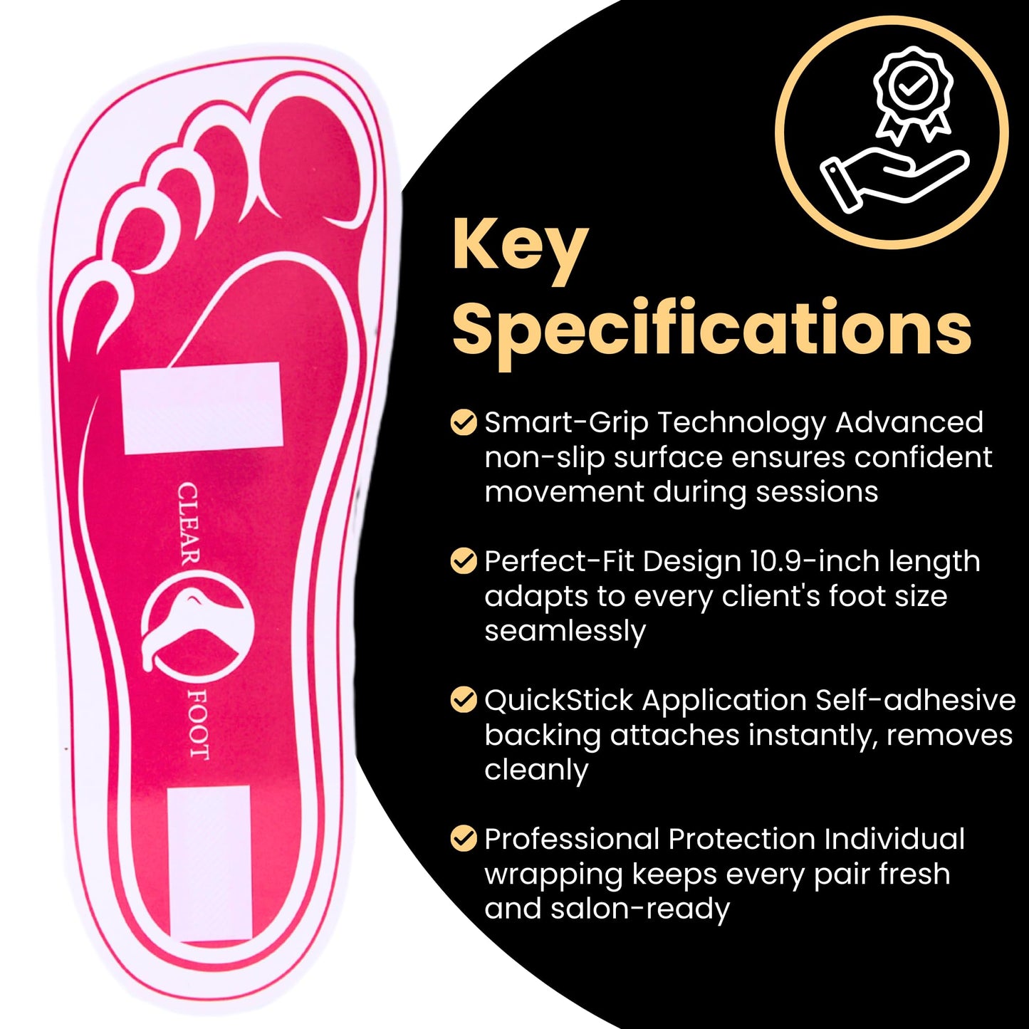 25Pairs(50Feets) Disposable Stick Spray Tanning Feet Pads Perfect for preventing spray tan solution,Deluxe & Hygienic Spray Tan Feet Pads-Ideal for Salons