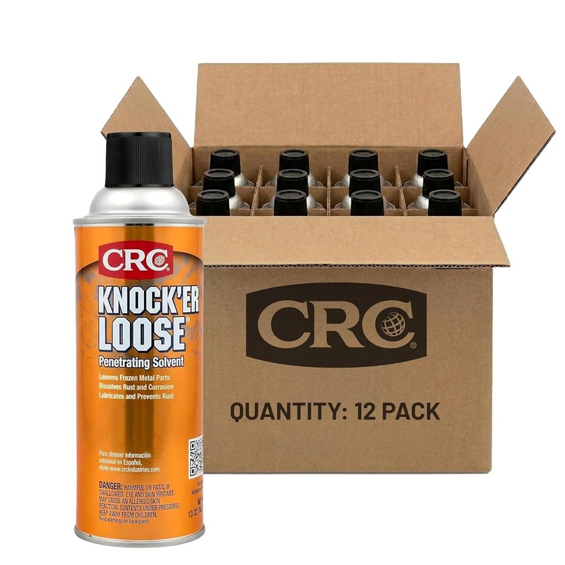 CRC Knock'er Loose Penetrating Solvent - Industrial Grade Lubricant | 13 Oz, Pack of 12