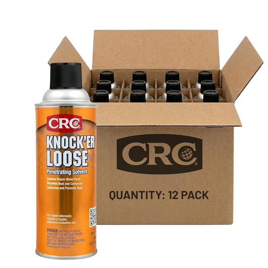 CRC Knock'er Loose Penetrating Solvent - Industrial Grade Lubricant | 13 Oz, Pack of 12