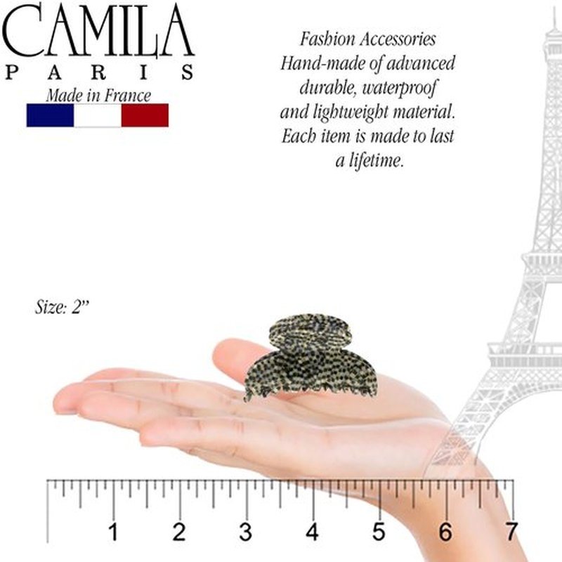 Camila Paris CP3062 French Hair Clip for Women, Handmade, Opera, Small, Girls Hair Claw Clips Jaw, Durable Styling Hair Accessories for Women, Strong Hold No Slip Grip, Made in France