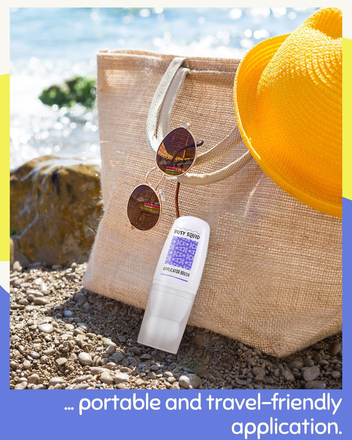 Set of 2 Refillable Sunscreen Brush for Face – 2 oz Travel Applicator for Liquid SPF – Mess-Free Reapplication for Kids & Adults – Perfect for Beach, School & Sports