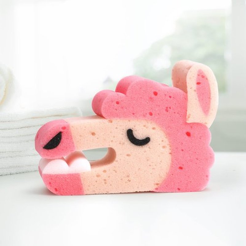 Genuine Fred Bath Biters, Children's Bath Sponge, Llama