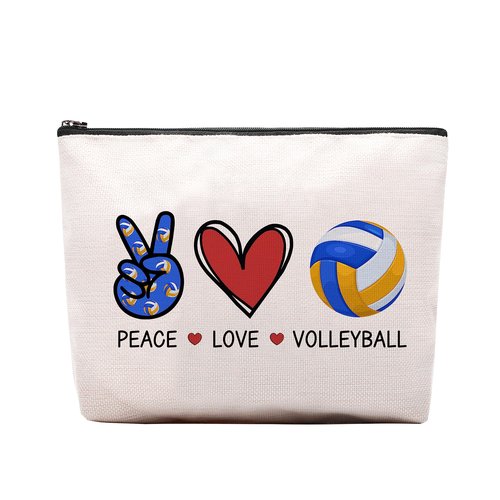 CEASQVAA Volleyball Inspirational Gifts for Women, Volleyball Stuff Gifts Makeup Cosmetic Bag for Women Volleyball Players Teams, Birthday Gifts for Her Travel Makeup Pouch