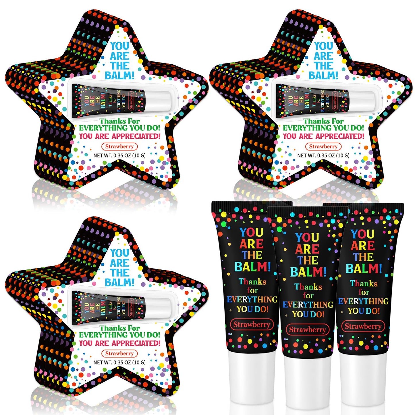 Linyuthia 24 Pack Back to School Teacher Employee Gift Bulk Thank You Gifts Lip Balms You Are The Balms Coworkers Staff Appreciation Gift Bulk for First Day of School Inspirational Nurse Gifts
