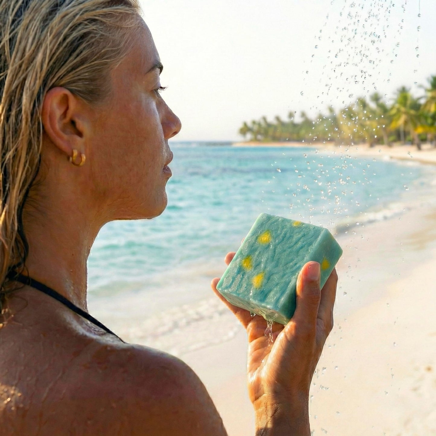Mr. Tropical Naturals Far Out Exfoliating Bar Soap for Men | 5 oz Single Bar | Cold Process | White Tea, Lemongrass & Sea Salt Scrub