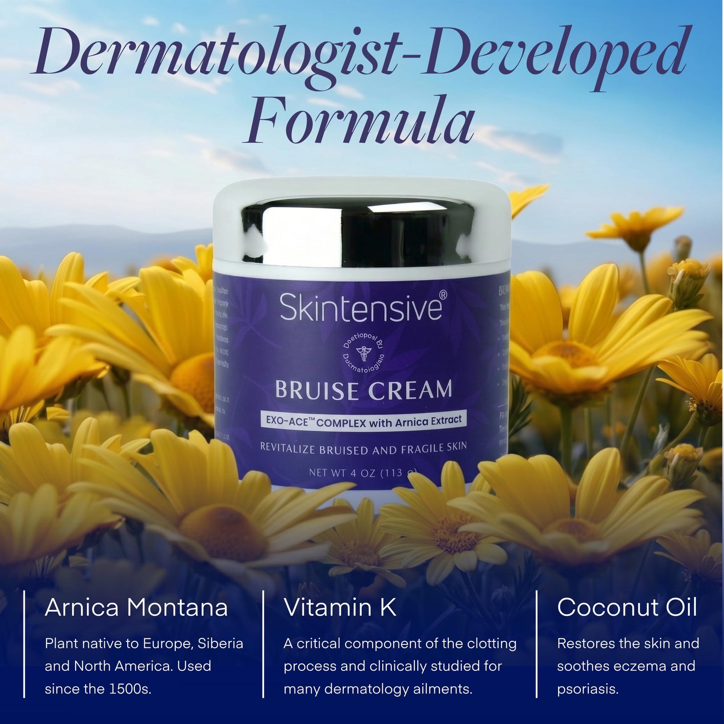SKINTENSIVE Bruise Cream + Crepe Cream Bundle, Non-Greasy Moisturizer for Bruise-Prone, Thin, or Crepey Skin, With Niacinamide, Hyaluronic Acid, and Botanicals, Dermatologist Developed