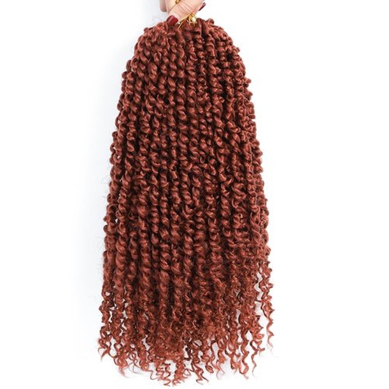Alrence Passion Twist Crochet Hair 8 Packs Pre twisted Passion Twist Hair For Women Soft Bohe Pre-looped Crochet Braids (14 Inch (Pack of 8), 350#)
