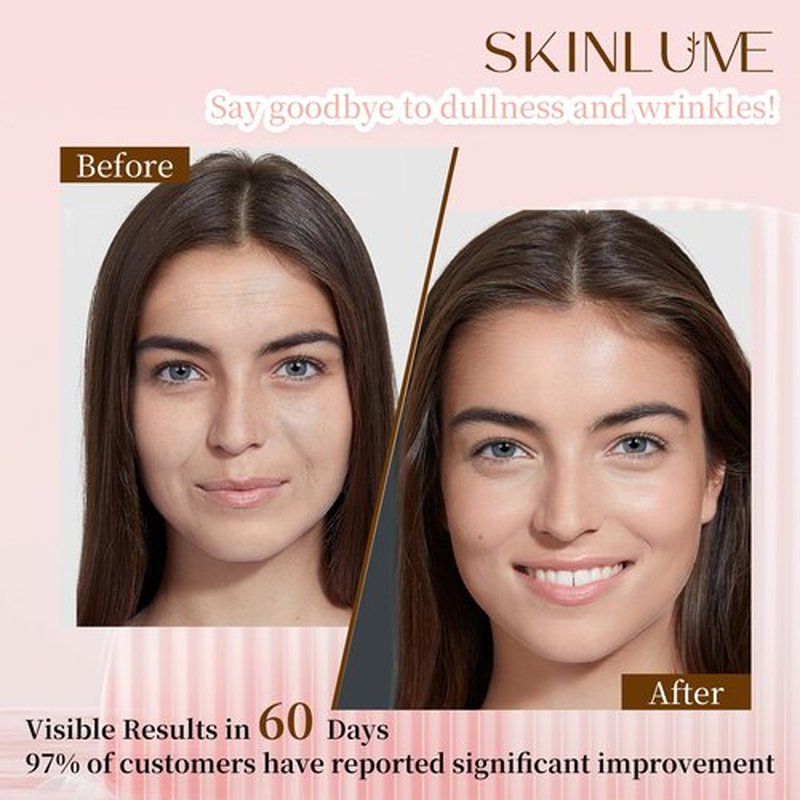 SkinLume Jade Roller Gua Sha Facial Tool - for Face Neck Eye Jawline, Reduce Puffiness and Tension, Gift Set for Men Woman 100% Natural Jade Stone (Pink)