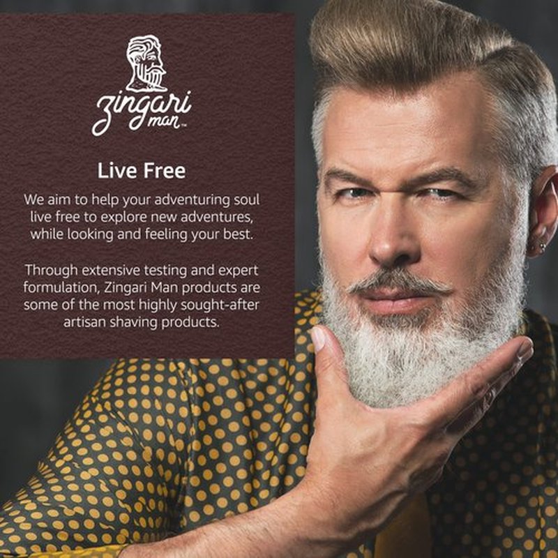 Zingari Man The Watchman Beard Elixir – Conditioning, Softening and Rejuvenating Grooming Product – Natural Fruit Oils Tame Beards and Moustaches and Nourish Facial Skin, 2 fl oz