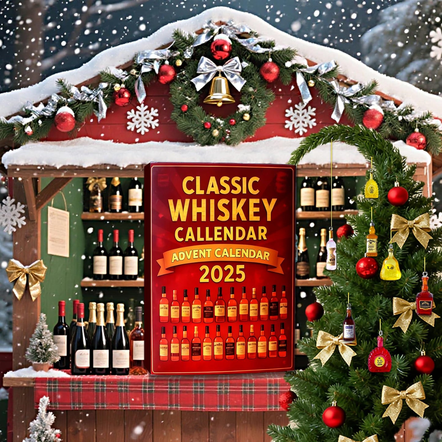 Whiskey Advent Calendar,24-Day Whiskey-Themed Countdown A Daily Tasting Journey Through the World Flavors of Whiskey (Brown)