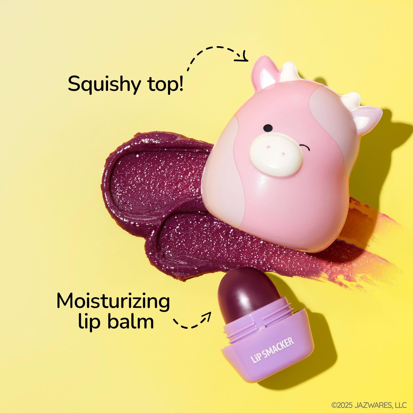 Lip Smacker Squishmallows Moisturizing Lip Balm, Fun Soft Squishy Collectible Top, Hydrates & Smooths – Patty