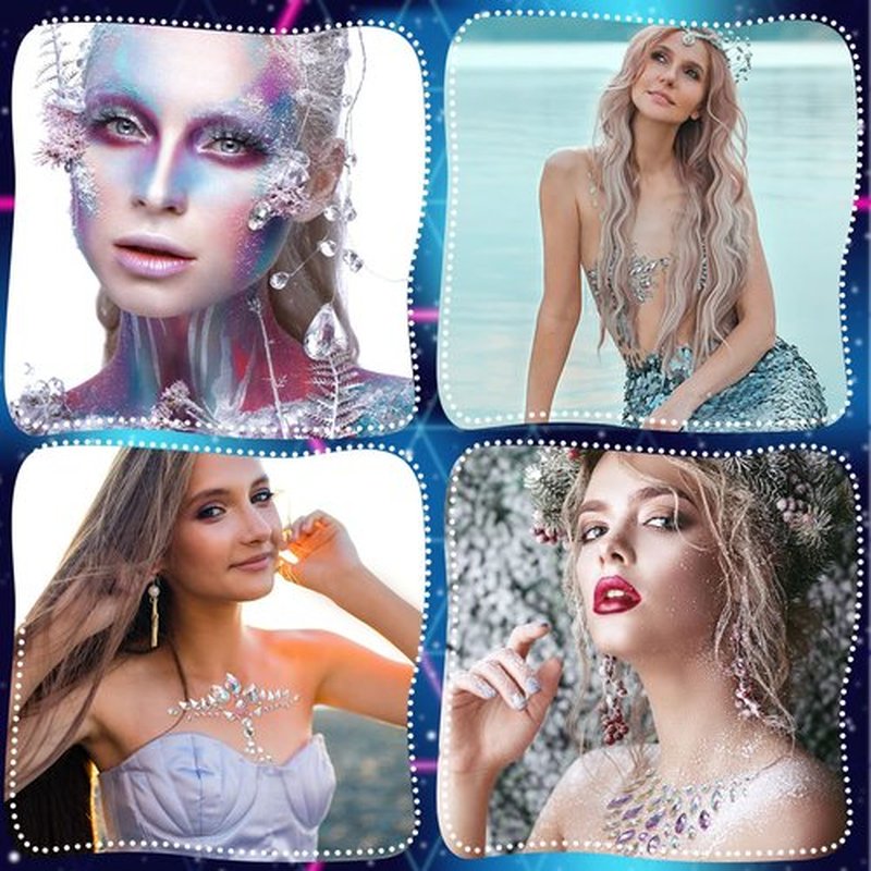 Leelosp 8 Set Halloween Jewels Tattoo Body Gems Rhinestone Sticker with 6 Boxes Chunky Holographic Face Hair Glitter Crystals Face Stickers Jewels for Rave Festival Makeup(Vivid Style)