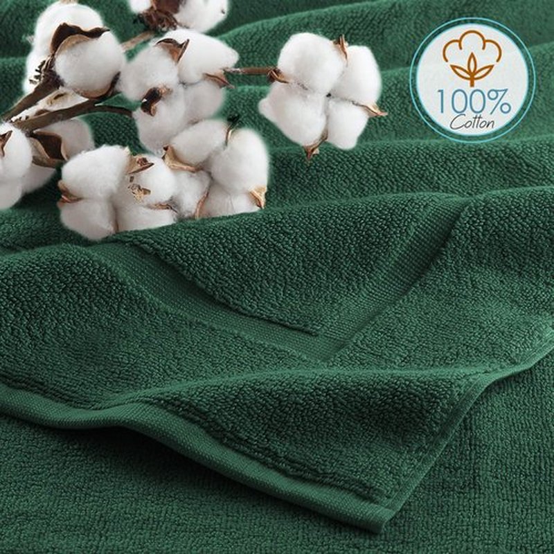 Hearth & Harbor Bath Mat Towels - 100% Ring Spun Cotton Luxury Towels - Ultra Soft & Highly Absorbent, Bathroom Towels, Floor Mat - Hunter Green