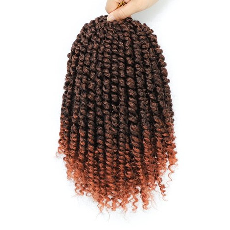 Passion Twist Hair 10 Inch 8 Packs, Pre Twisted Passion Twist Crochet Hair For Black Women, Pre Looped Passion Twist Curly Crochet Hair, Short Crochet Passion Twist Hair Extensions (10 Inch, T350#)