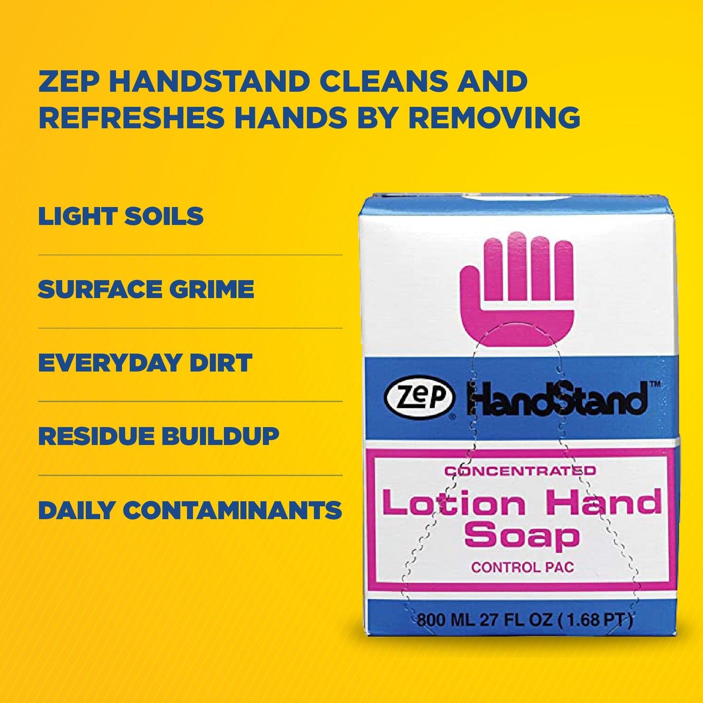 Zep Handstand Lotion Soap - 27 oz (Case of 12) 91601 - Ideal product for all Restrooms and Locker Rooms