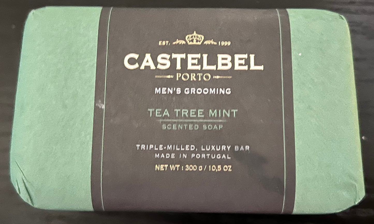 Castelbel Porto Men's Grooming Tea Tree Mint Luxury Scented Soap - 10.5oz