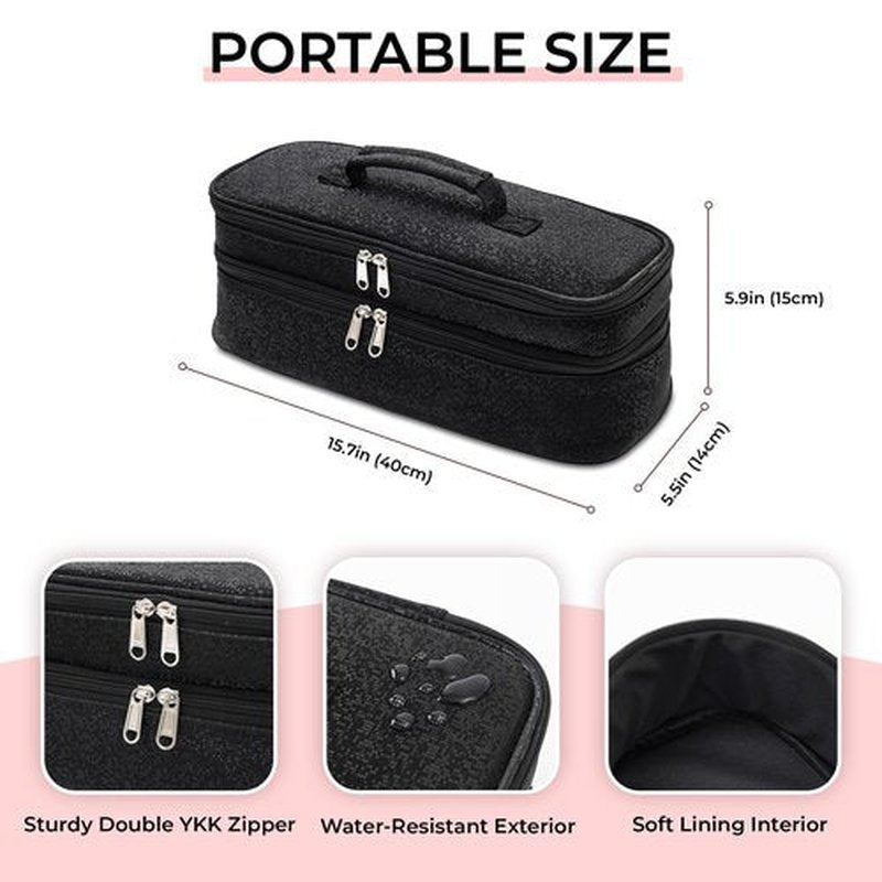 Greenesta Hair Tools Travel Bag Compatible With Shark Flex Style Attachment, Shark Airwrap Flexstyle, Dyson Airwrap | Travel Case For Sharkflex Styler | Beauty Hair Dryer Attachments Storage D.Diamond