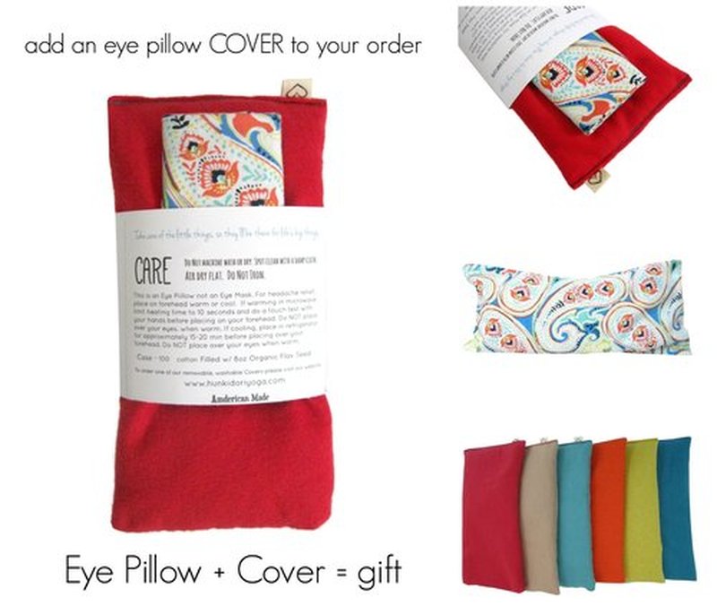 Peacegoods Unscented Eye Pillow - Made from Soft Cotton Flannel - Weighted filled with Flax Seed Microwavable - Yoga Massage Headache Sleep Made USA- kiwi green
