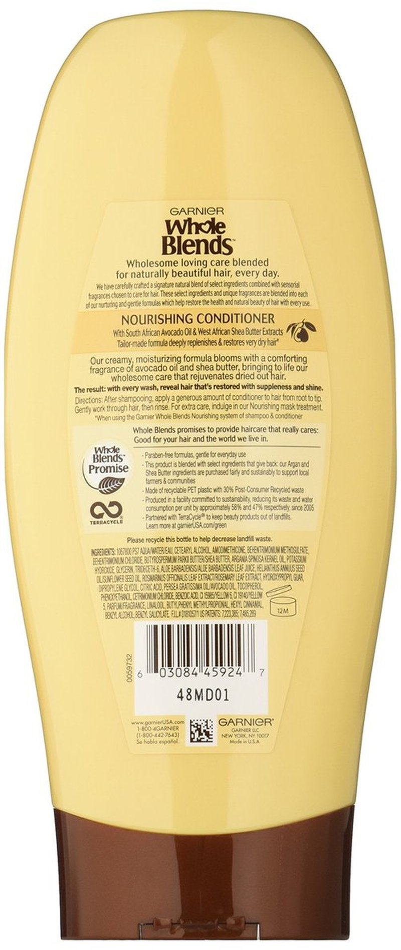 Garnier Whole Blends Conditioner with Avocado Oil & Shea Butter Extracts, 22 fl. oz.