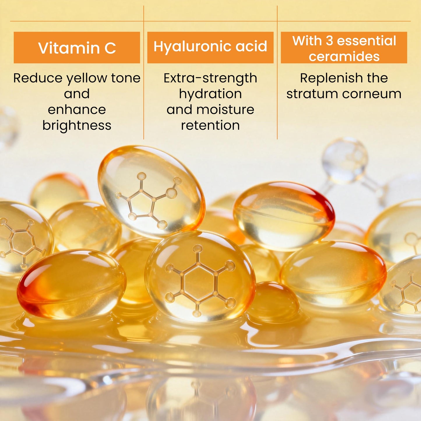 MegustaMe Skin Renewing Vitamin C Serum 30ml - Pure Vitamin C Serum Dermatologist Developed Brightening Antioxidant Face Serum for Glowing Skin,Hydrating Skin Barrier Repair Serum.
