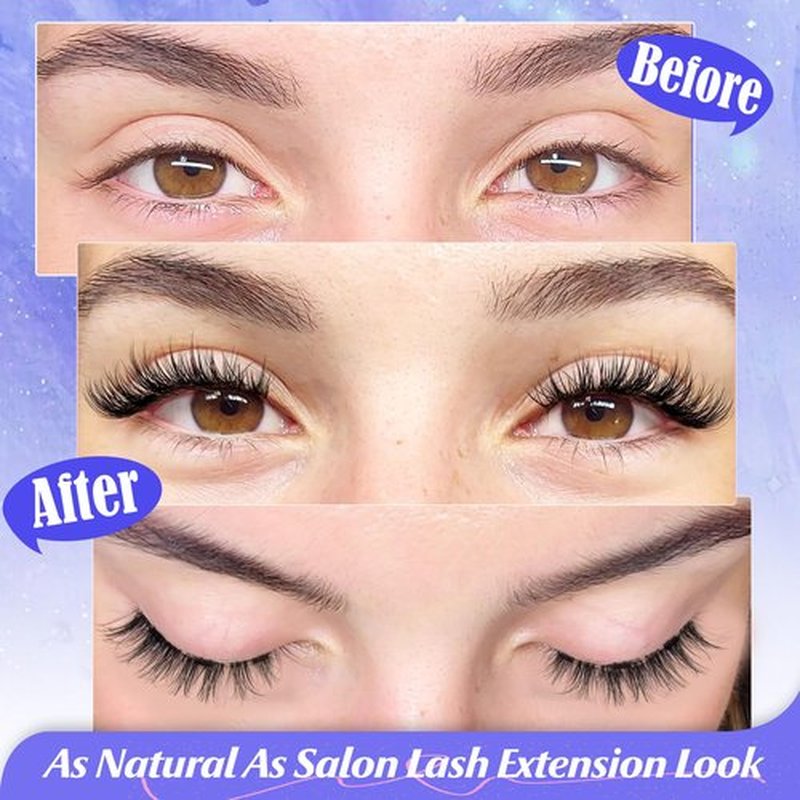 ALICE Reusable Magnetic Eyelashes without Eyeliner, No Glue Needed Magnetic Lashes Kit Natural Look 2 Pairs, Manga Magnetic Lashes with Magnets and Magnetic Lash Applicator Easy to Wear and Remove