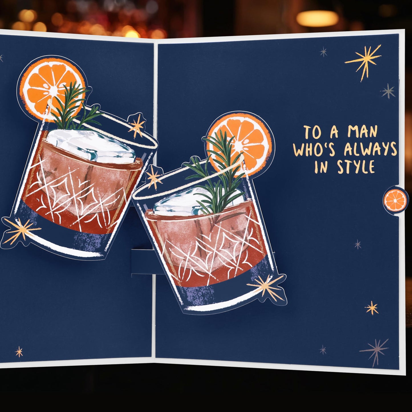Coralogo Whiskey Father's Day Pop up Card - CHEERS TO YOU - Mimics Clinking Glasses, 3D Whiskey Birthday Card for Men Husband Dad Him, Funny Gift for Birthday Retirement Anniversary Valentine’s Day