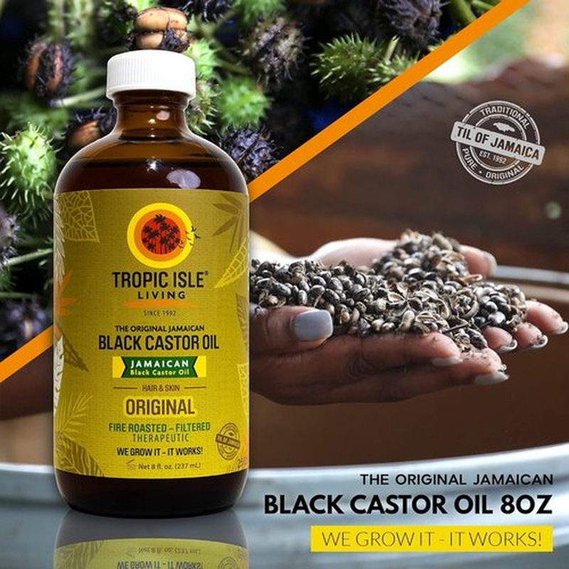 Tropic Isle Living Jamaican Black Castor Oil 8oz "Pack of 2"