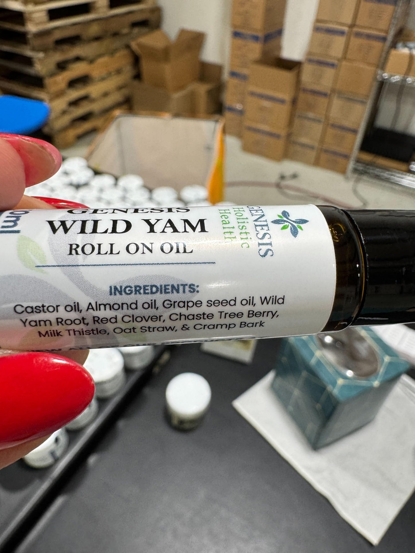 Genesis Wild Yam Root Roll On Oil for Women 10ml, Organic Wild Yam Oil with Chaste Tree & Red Clover, Vegan-Friendly & Unscented Botanical Roll-On, Fast-Absorbing, Made in USA