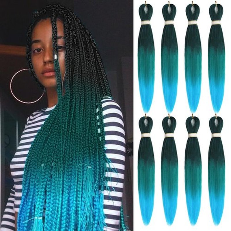 Beyond Beauty Braiding Hair pre stretched, Braids Synthetic Fiber Ombre Yaki Texture, Natural Easy Twist Braids Crochet Hair Hot Water Setting hair extensions