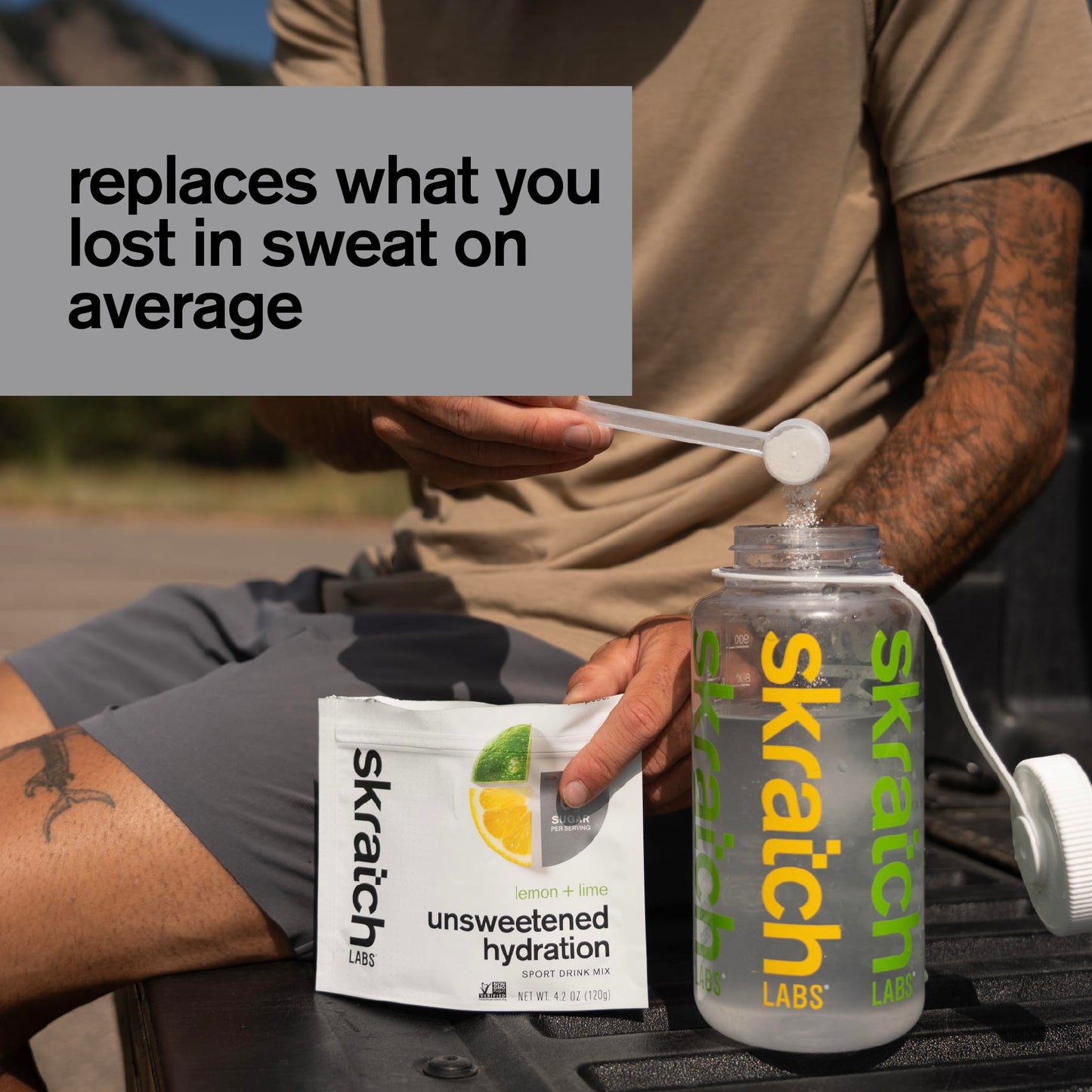 Skratch Labs Unsweetened Hydration Sport Drink Mix, Lemon Lime, 30 Servings