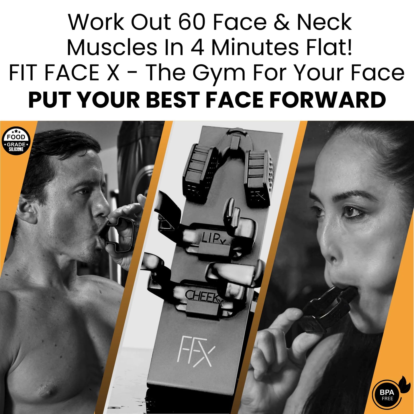 WORLDS FIRST FACE SCULPTING GYM -4 Tools Working Out Over 60 Face Muscles/Face Lift In a Box/Fully Sculpt Your Cheeks, Neck, Jowls, Jawline, lips, Chin & Neck. NEVER-SKIP-FACE-DAY