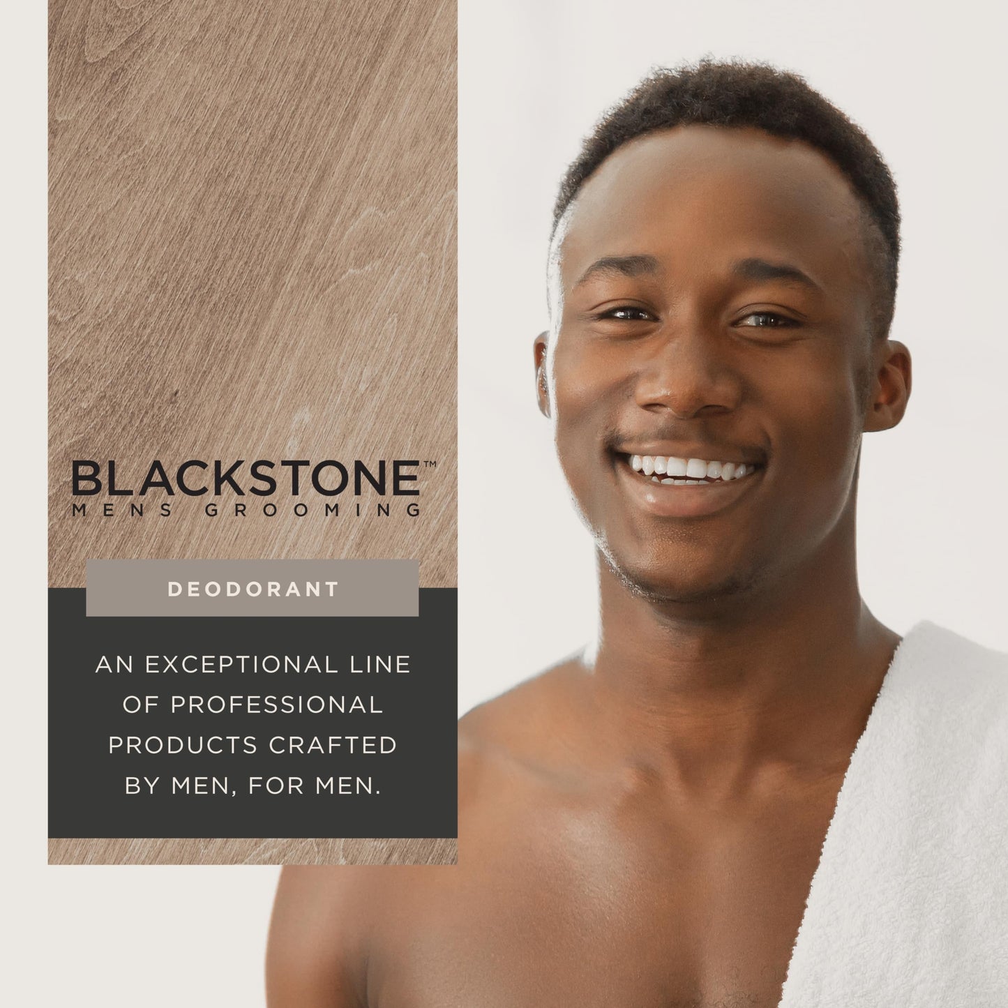 Blackstone Men's Grooming Aluminum-Free Deodorant - All Day Odor Protection | Long Lasting Protection - Sandalwood (2.82 oz)