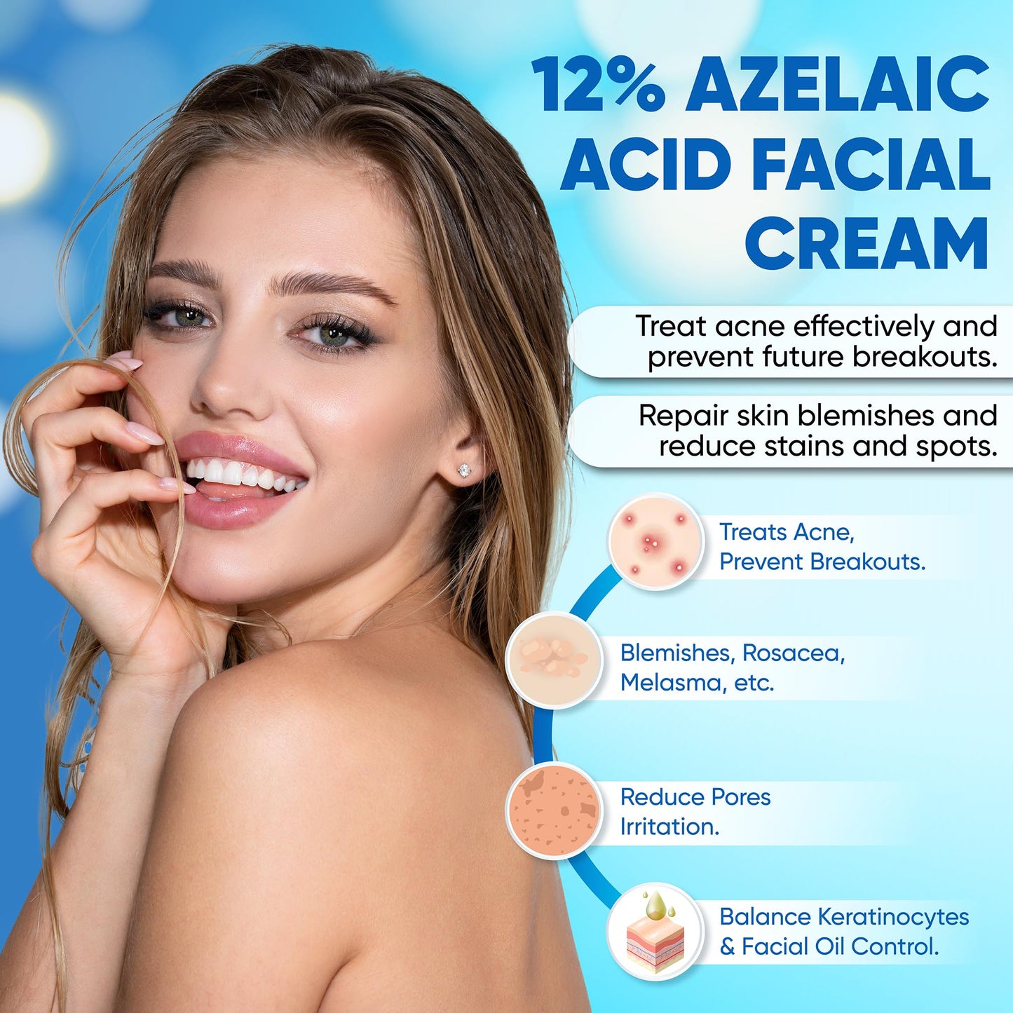 AOBBIY Azelaic Acid Cream: Azelaic Acid For Face - Premium Azelaic Acid Cream - Face Skin and Beauty Care - Azelaic Acid Facial Cream (1 Oz)
