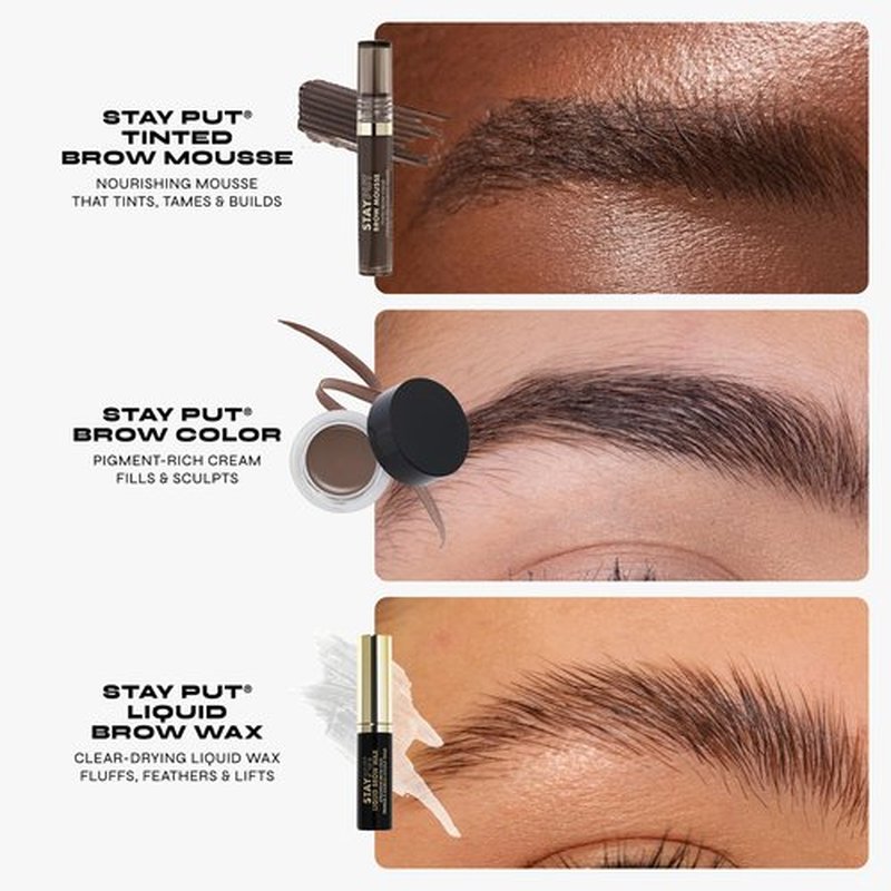Stay Put Tinted Brow Mousse - Dark Brown