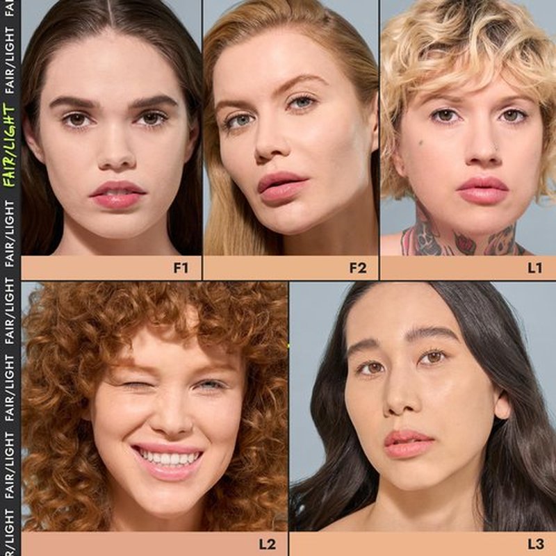 COVER FX Power Play Foundation - Shade F1 - Buildable Full Coverage - Waterproof Sweat-Proof Transfer-Proof - Natural Matte Finish - All Skin Types