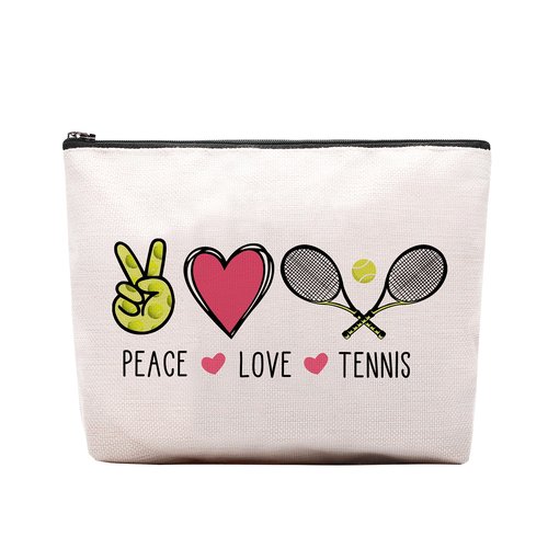 CEASQVAA Tennis Gifts Tennis Makeup Bag Pouch, Inspirational Tennis Gifts for Women, Gifts for Tennis Lovers Players Birthday Gift for Coach