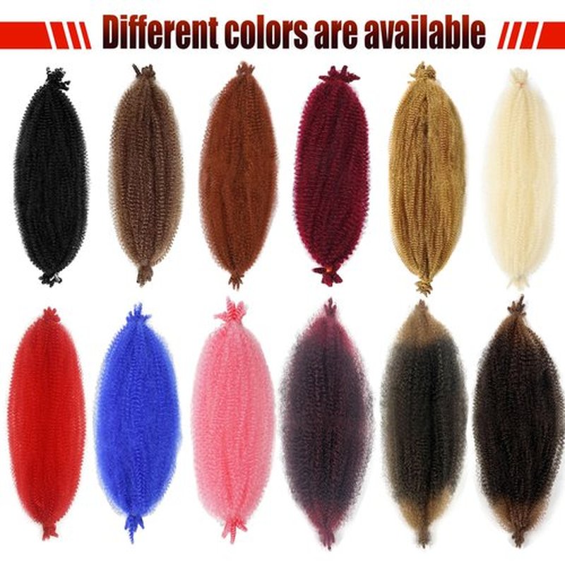 KYNLEY 350 Marley Hair 2 Packs Ginger Springy Afro Twist Hair 12 Inch Afro Spring Twist Hair Kinky Marley Twist Braiding Hair Wrapping Hair for Soft Locs