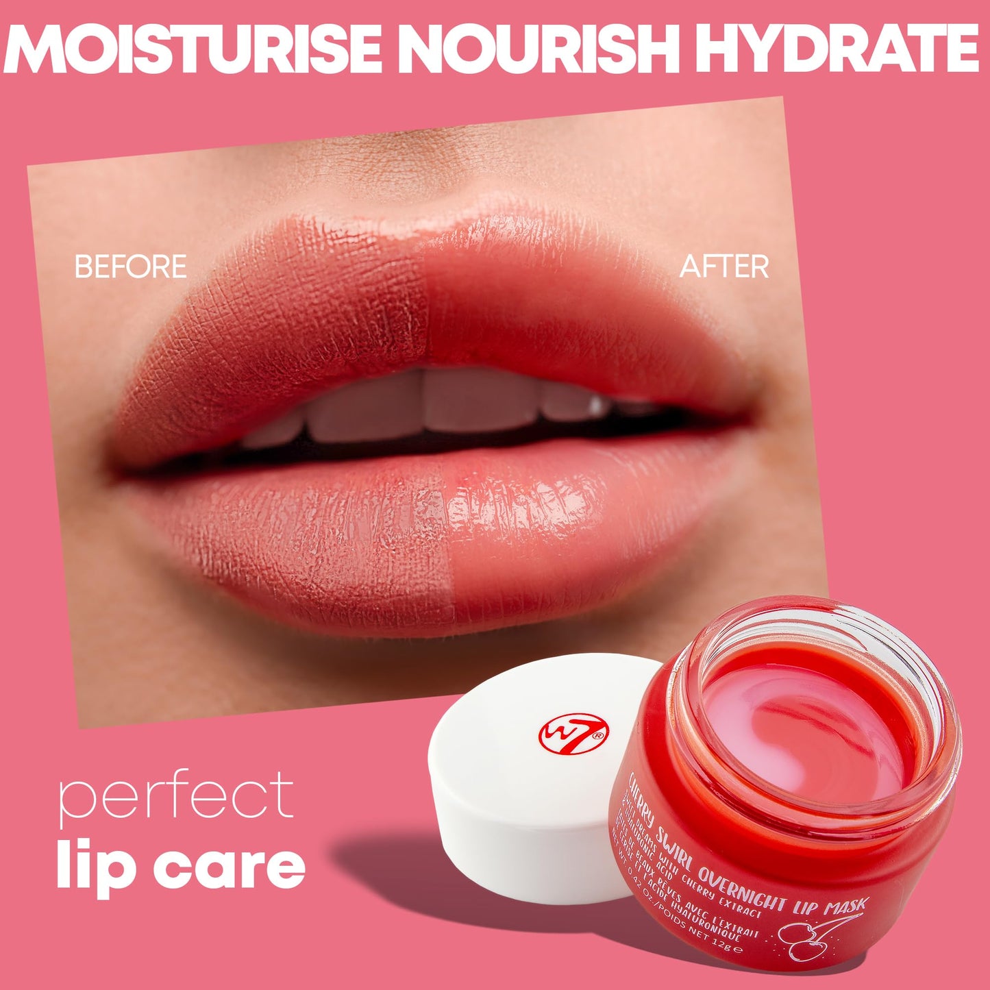 W7 Sweet Dreams Overnight Cherry Swirl Lip Mask