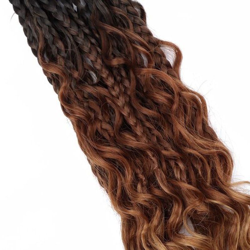 14 Inch Goddess Box Braids Crochet Hair for Black Women 8 Packs Crochet Box Braids Pre-looped Boho Box Braids Crochet Braids Synthetic Braiding Hair Extension 1b/30/27