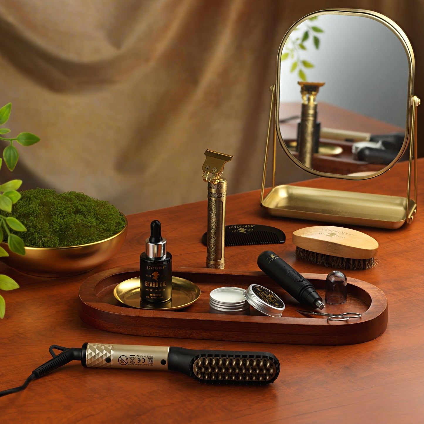 Grooming Beard Kit, Fathers Day Gift Ideas for Husband, Dad Gifts for Fathers Day, Beard Trimmer, Nose Hair Trimmer, Hair Straightener Brush, Oil, Balm & More, 15pc Men Care Kit, Gifts for Men.